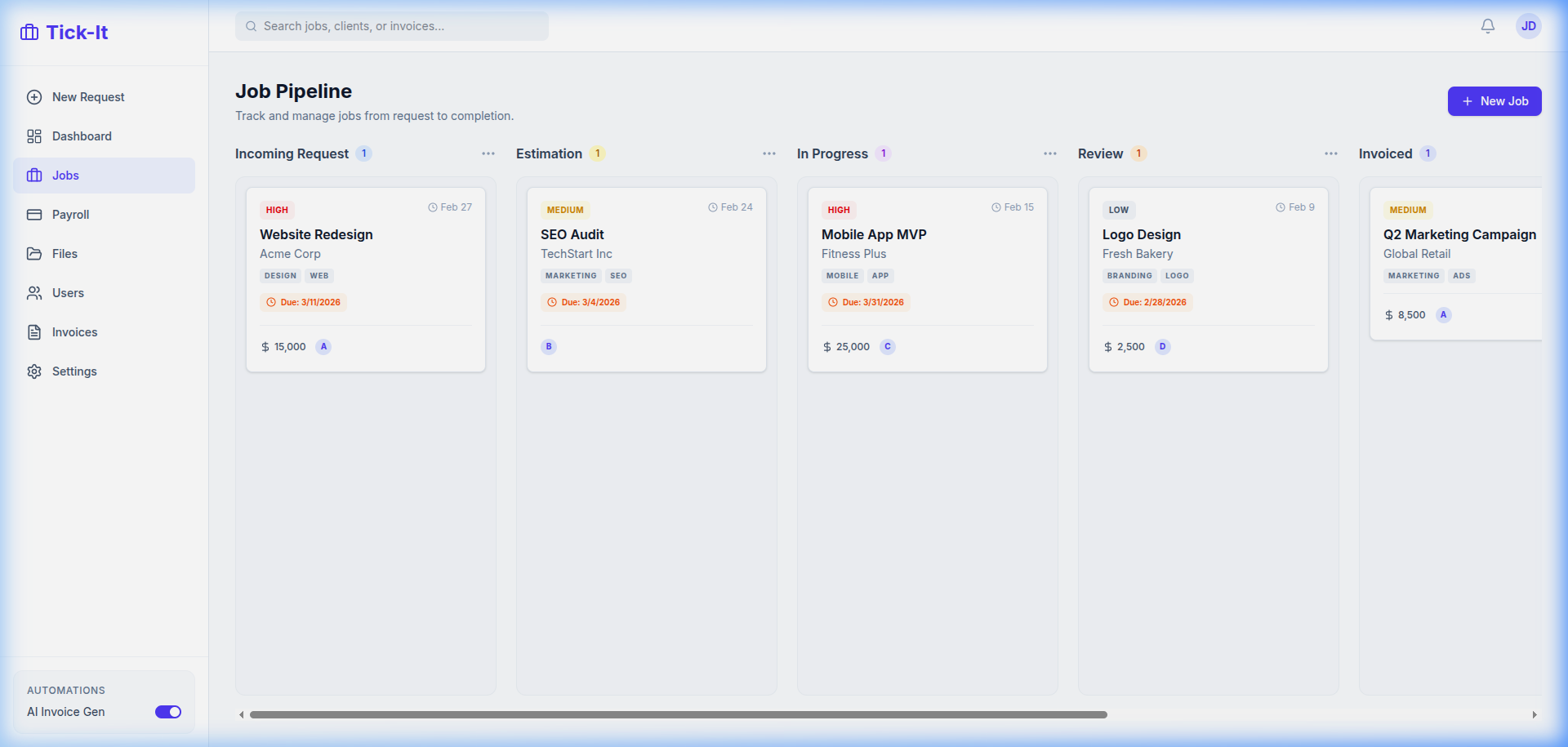 Job pipeline thumbnail